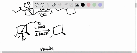 draw-the-product-of-the-following-reactions-including-stereochemistry-if-_-any-for-the-first-reaction-only-draw-the-mechanism-of-the-reaction-nacn-acetone-1-nacl-acetone-2-nacn-acetone-kmnoa-29635