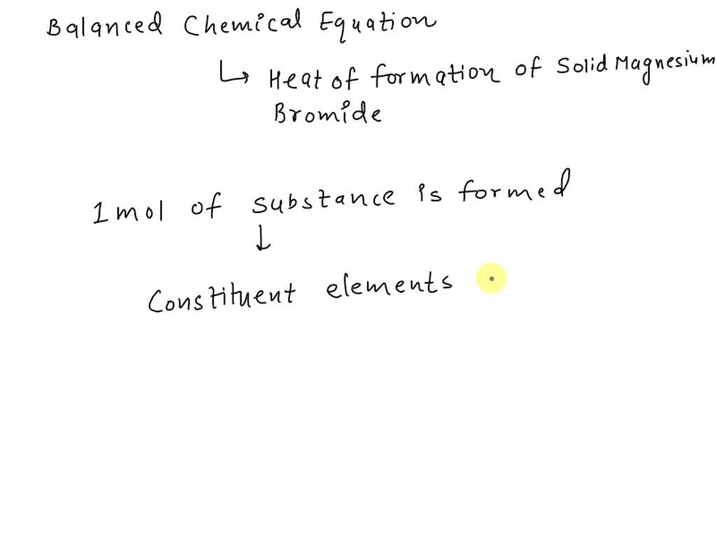 SOLVED Type the balanced chemical equation for the heat of formation