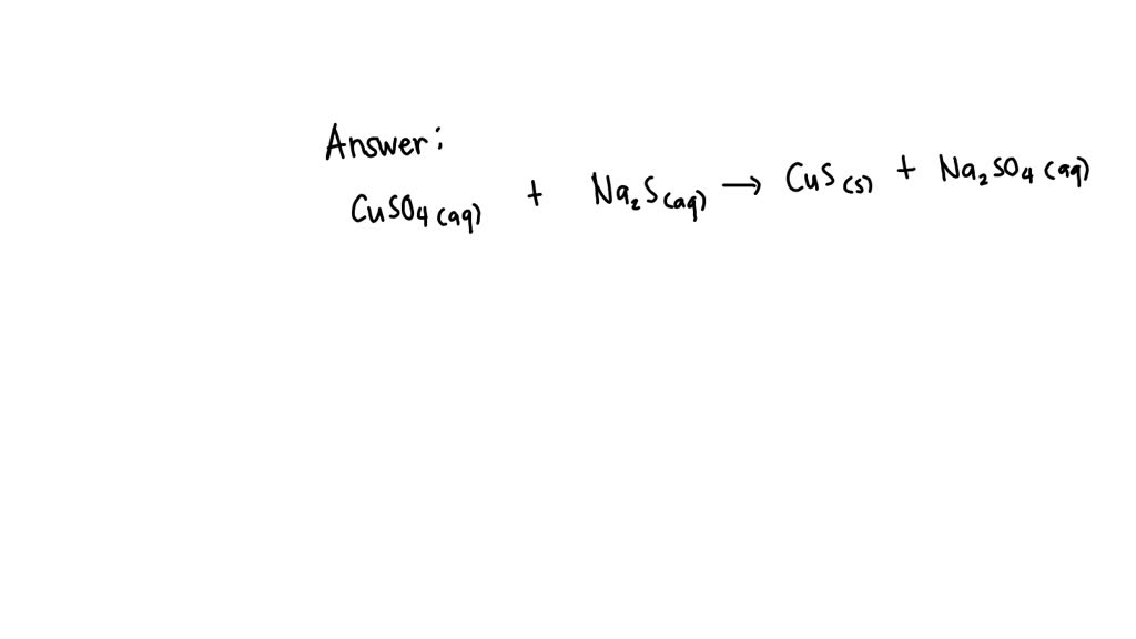 Solved Write The Balanced Chemical Equation Including The States For The Reaction Between