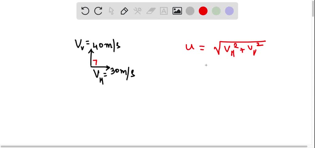 SOLVED: A projectile fired from a gun has initial horizontal and ...