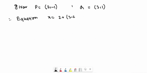 find-parametric-equations-for-the-line-segment-joining-p2-1-and-q31-and-use-the-result-in-exercise-4-89633