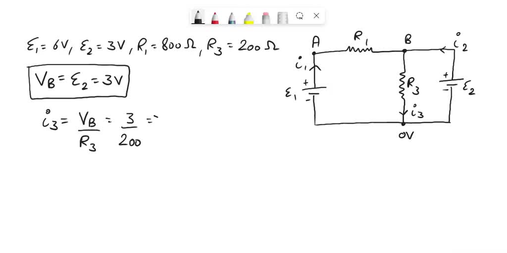 SOLVED: Consider the electric circuit in the figure below with the ...