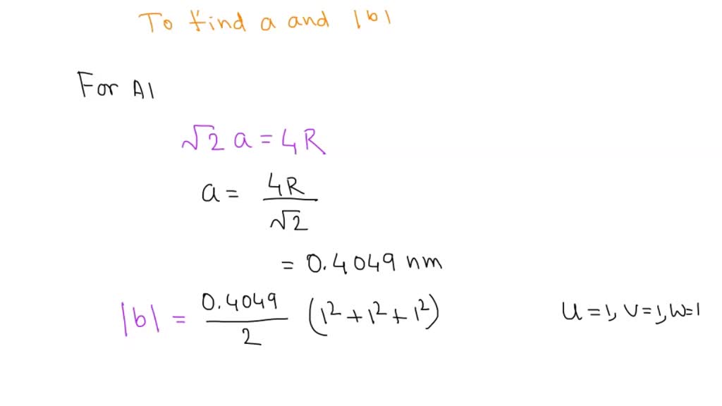 SOLVED: Problem 1: For Both FCC And BCC Crystal Structures, The Burgers ...