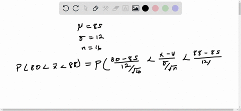 the-distribution-of-a-test-in-statistics-has-a-mean-of-85-and-a-population-standard-deviation-of-12-if-a-sample-n16-from-the-test-takers-is-drawn-randomly-find-the-probability-that-the-sample-mean-i-2