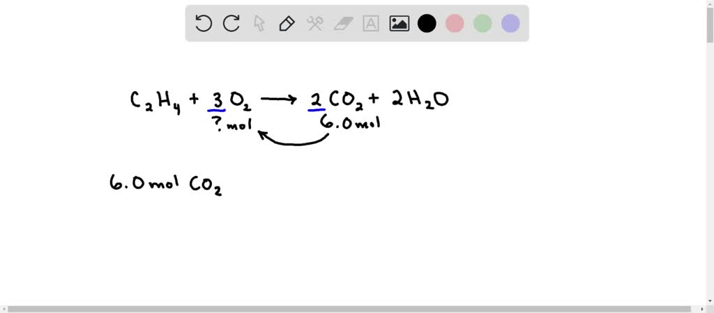 SOLVED For the reaction C2H4 g 3O2 g 2CO2 g 2H2O g If