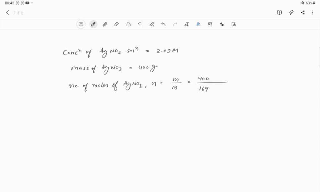 SOLVED: Calculate the volume in milliliters of a 2.09 M silver nitrate ...