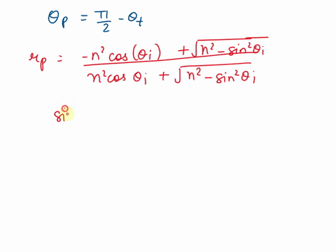 use-the-fresnel-equations-to-prove-that-light-incident-at-theta_p-frac12-pi-theta_t-results-in-a-ref-3274