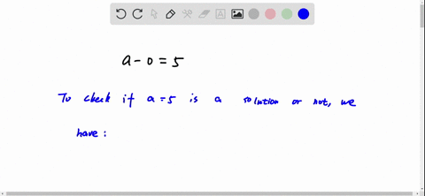 check-to-see-if-a5-is-or-is-not-a-solution-of-the-equation-a-05-14905