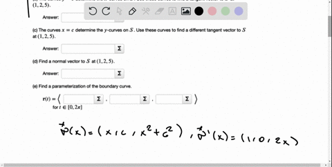 let-s-be-the-surface-that-is-the-part-of-the-paraboloid-z-x2-y-that-lies-under-the-plane-z-12-a-find-the-parameterization-of-s-that-uses-x-and-y-as-parameters-rxy-xy-for-12-b-the-curves-y-de-43402