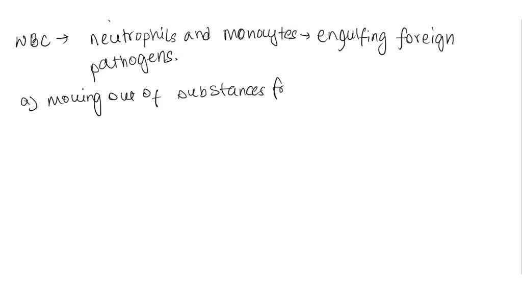 SOLVED: A white blood cell engulfing a bacterium is an example of . a ...