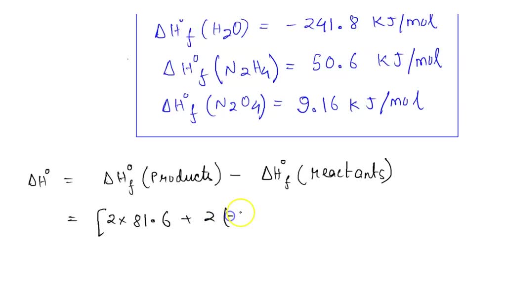 Using Standard Enthalpy of Formation (âˆ†HÂ°f), calculate âˆ†HÂ°RXN of
