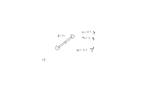 a-light-rod-of-length-100-m-rotates-about-a-axis-perpendicular-to-its-length-and-passing-through-its-center-as-in-the-figure-below-two-particles-of-masses-m1-470-kg-and-mz-300-kg-are-connect-34203