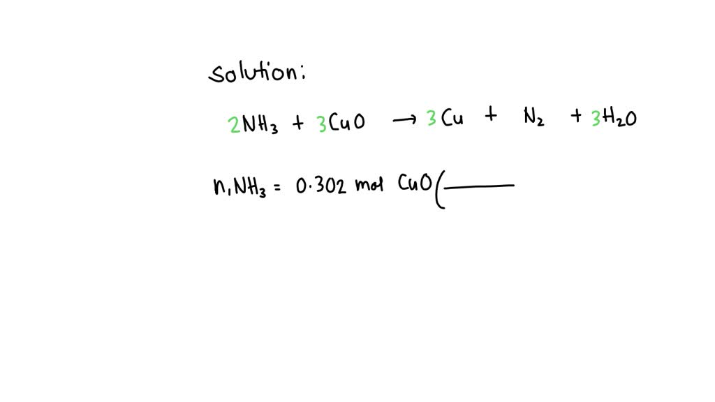 SOLVED How many moles of ammonia would be required to react exactly with 0.302 moles of copper