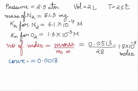 a-gas-mixture-of-nitrogen-and-oxygen-having-a-total-pressure-of-250-atm-is-above-20-l-of-water-at-25-degrees-celsius-the-water-has-513-mg-of-nitorgen-dissolved-in-it-what-is-the-molar-compos-57215