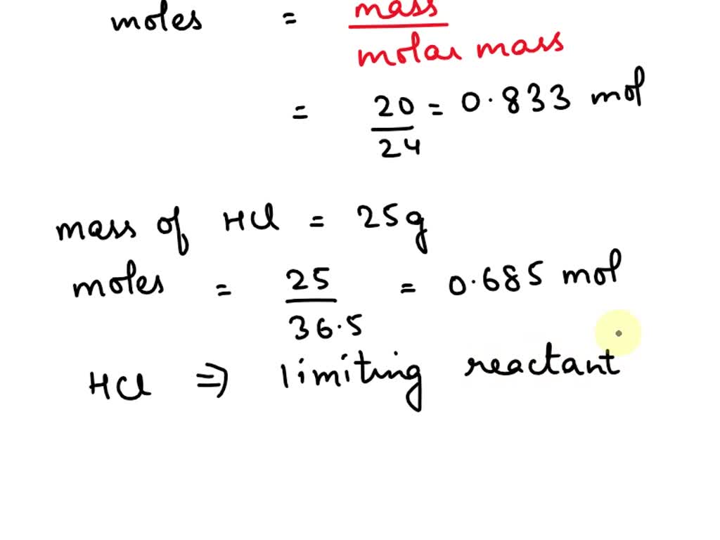 SOLVED Magnesium metal reacts with hydrogen chloride gas to form