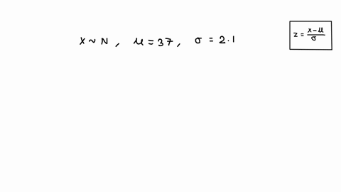 in-determining-automobile-mileage-ratings-it-was-found-that-the-mpg-x-for-a-certain-model-is-normally-distributed-with-a-mean-of-37mpg-and-a-standard-deviation-of-21mpg-complete-parts-a-thro-20347