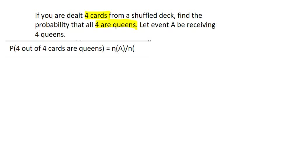 SOLVED: If You Are Dealt 4 Cards From A Shuffled Deck Of 52 Cards, Find ...