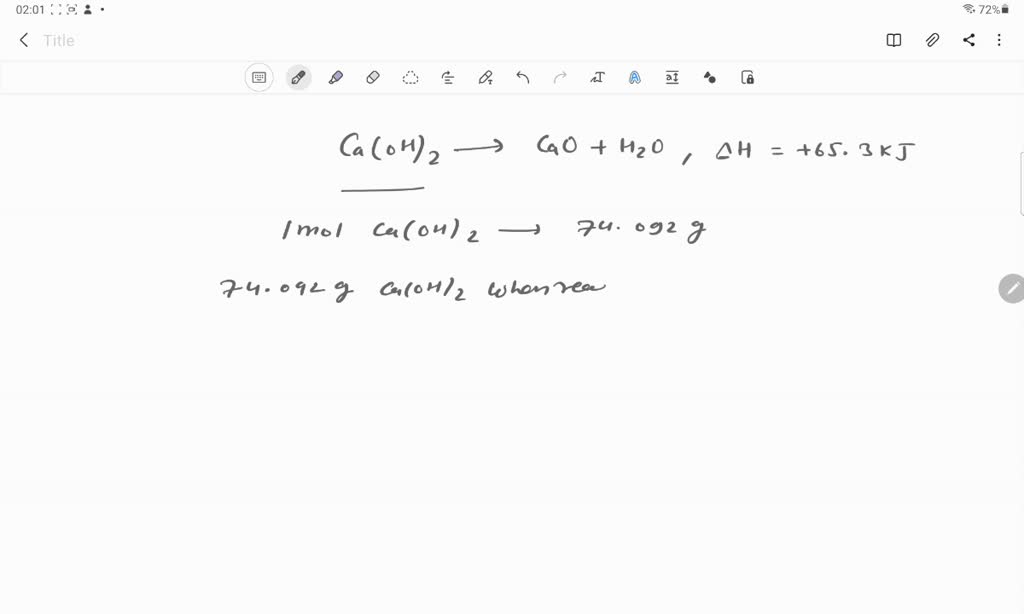 SOLVED: Determine How Many Kilojoules Are Absorbed When 348 G Of Ca(OH ...