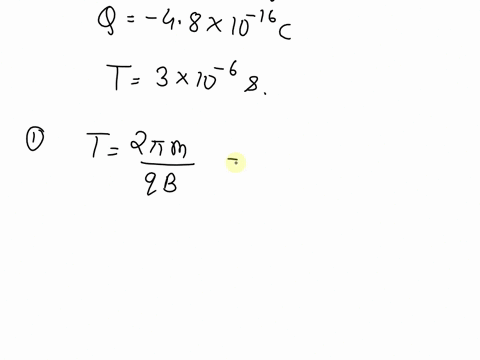 2-a-negatively-charged-particle-moves-in-circular-orbil-in-a-uniform-magnetic-field-directed-into-the-page-the-radius-of-the-particle-orbit-is-25-mm-the-figure-shows-the-direction-of-the-par-71185