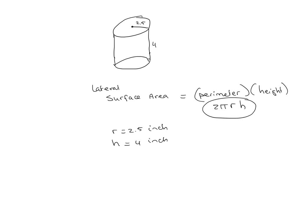 SOLVED: Labeling paper covers the lateral area of a can of soup like ...