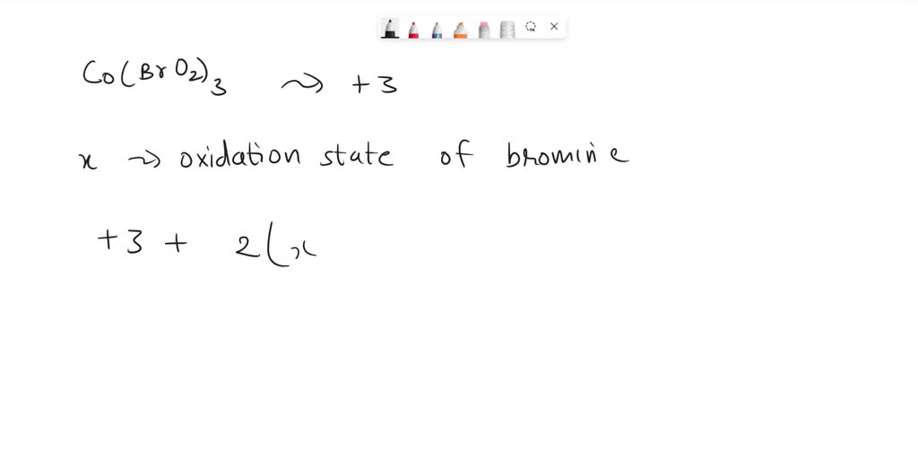 SOLVED Determine the oxidation state of each bromine atom Co(BrO2)2