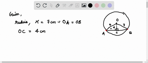 a-chord-is-4cm-from-the-centre-of-a-circle-of-radius-7cm-calculate-athe-angle-subtended-by-the-chord-at-the-centre-b-the-length-of-the-minnor-arc-cut-off-by-the-chord-84374