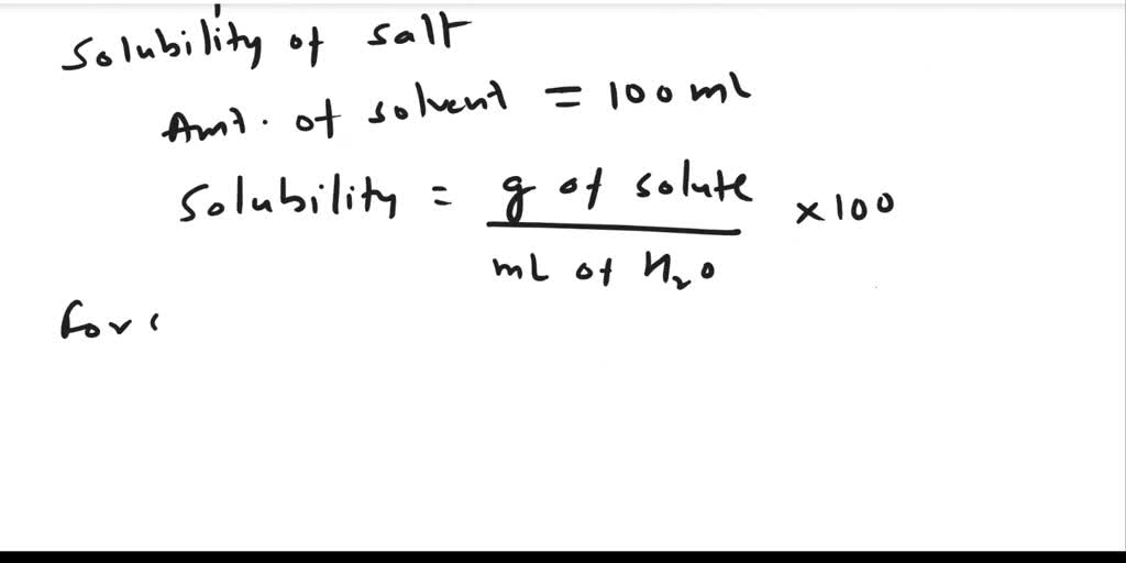 SOLVED Compare the solubility of the following substances in water at