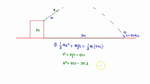 a-ball-is-thrown-at-an-angle-of-20-degrees-bove-the-horizontal-from-point-m-above-the-ground-lands-on-the-ground_-3m-away-from-the-launching-point-with-speed-of-20-ms-what-was-the-launching-17158