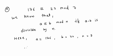 question-1-025-points-176-is-congruent-to-22-modulo-7-true-false-question-2-025-points-94-is-congruent-to-22-modulo-true-false-36554