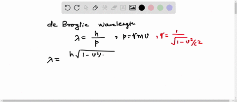 what-is-the-de-broglie-wavelength-for-an-electron-with-speed-a-v-0480c-and-b-v-0960c-00383