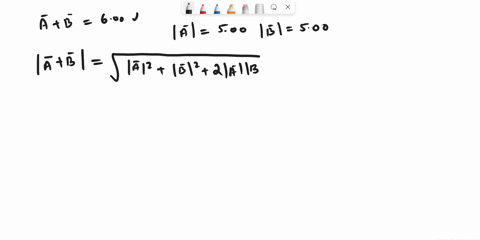 vectors-a-and-b-have-cqual-magnitudes-of-500-if-the-sum-of-a-and-b-is-the-vector-600-j-determine-the-43754