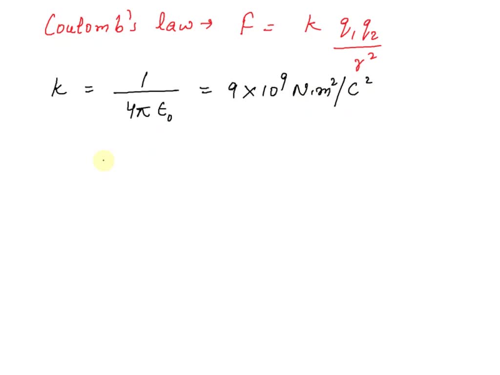 SOLVED "2 The value of k in coulomb's law depends upon medium between