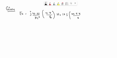 a-te-wave-propagating-in-a-dielectric-filled-waveguide-of-unknown-permittivity-has-dimensions-a5-cm-and-b-3-cm-if-the-electric-field-is-given-by-determine-a-the-mode-number-b-the-relative-pe-21945
