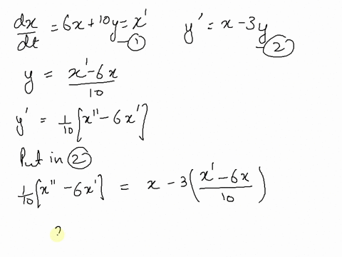 1-points-zilldiffeqmodap11-49002-solve-the-given-system-of-differential-equations-by-systematic-elimination-dx-dt-dy-dt-6x-10y-x-3y-xt-yt-10548