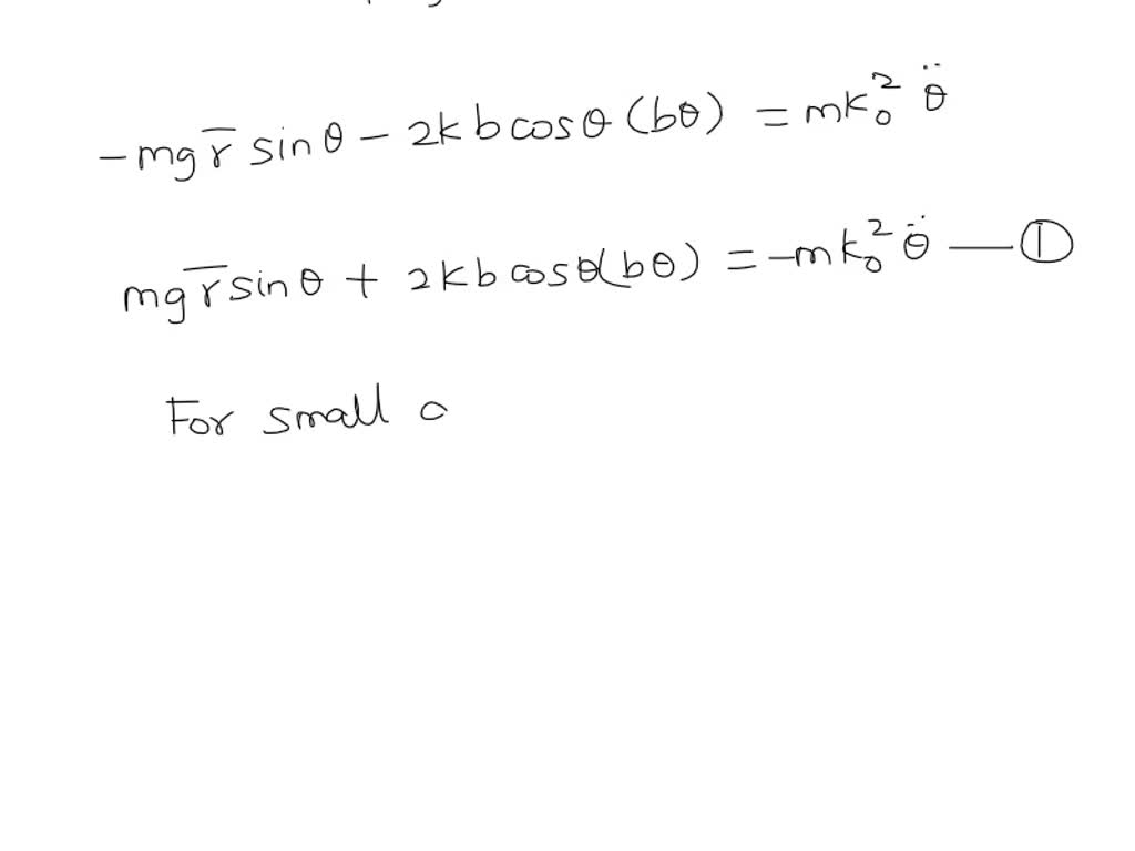 SOLVED: The mechanism shown oscillates in the vertical plane about the ...