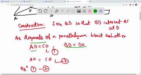 given-ac-is-a-diagonal-in-parallelogram-abcd-af-ce-prove-bedf-is-a-parallelogram-52868