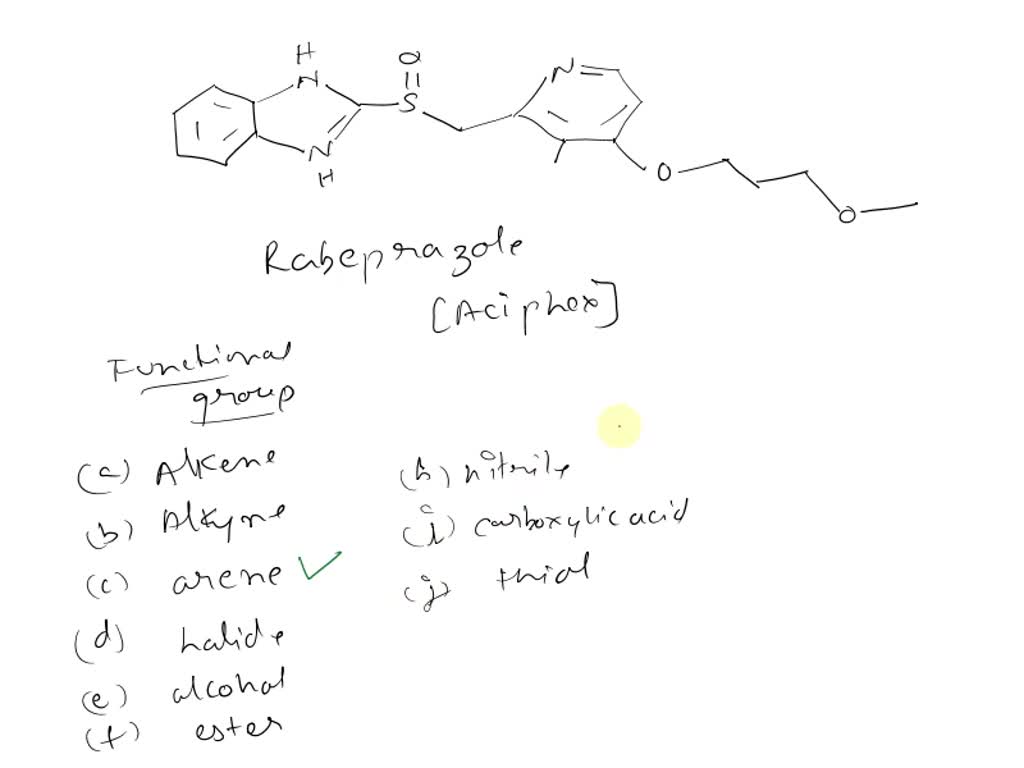 SOLVED: The molecule below contains the following functional groups: HN ...