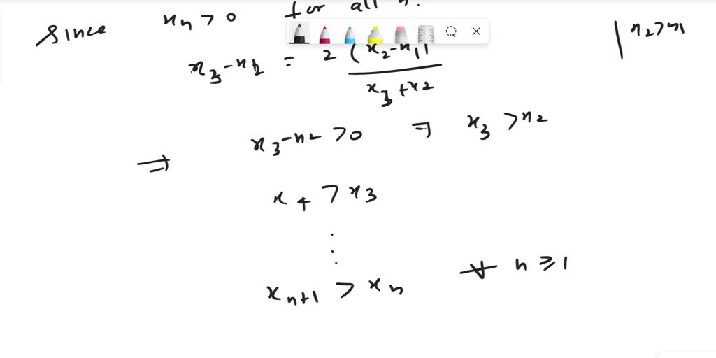 Solved Sequence Xn Is Defined Recursively By X1 1 Xn 1 Rxn Prove That Xn Is Convergent And