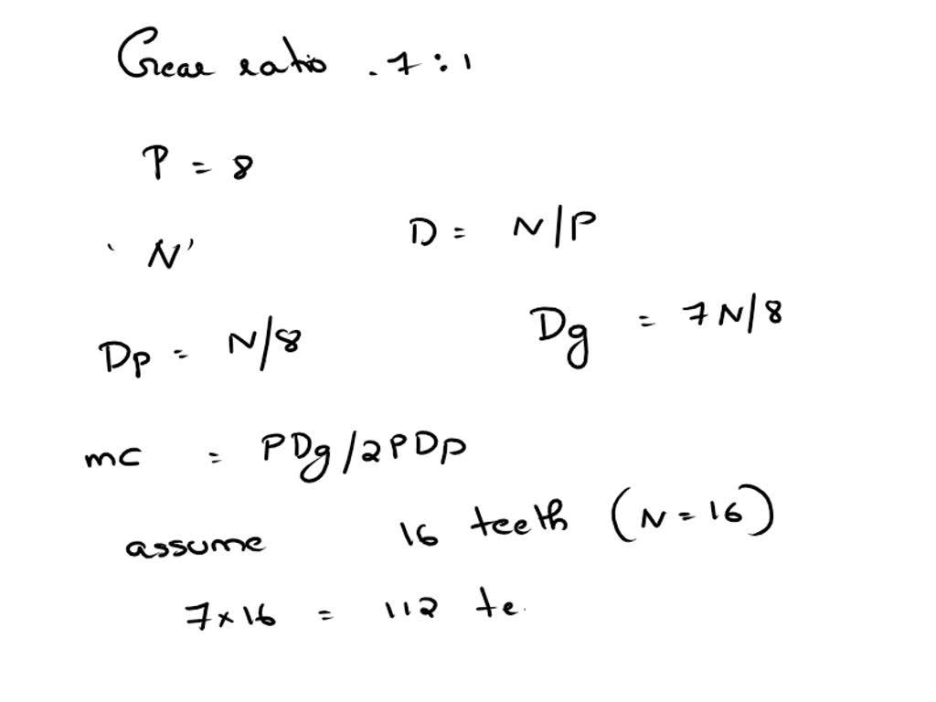 SOLVED Design a simple, spur gear train for a ratio of 71 and a