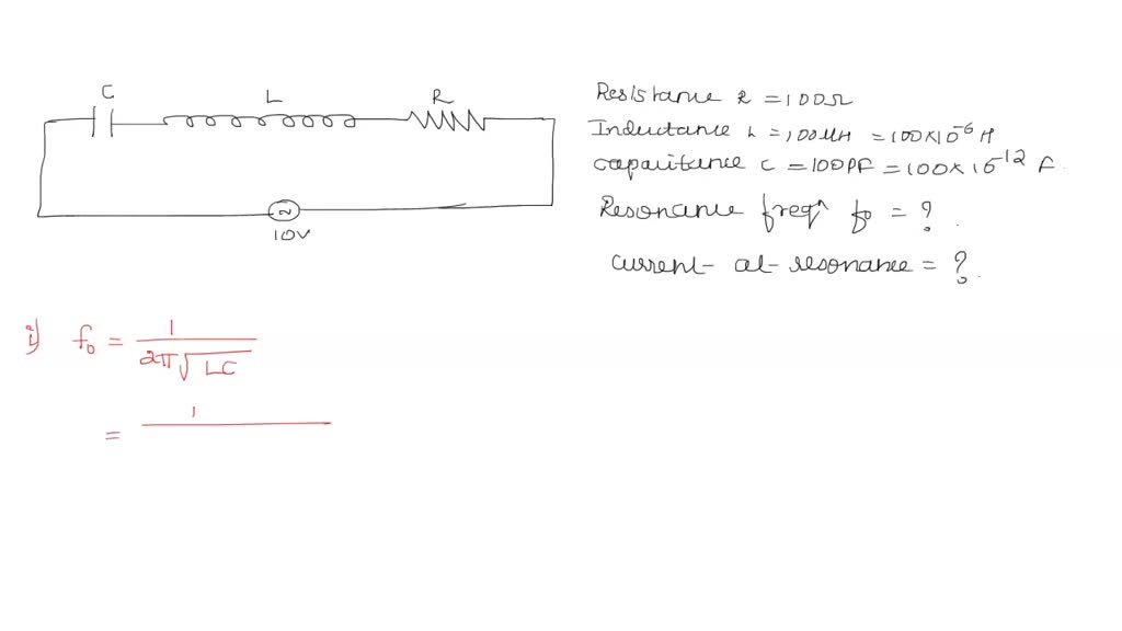 SOLVED A parallel resonance network consisting of a resistor of 60Ω, a
