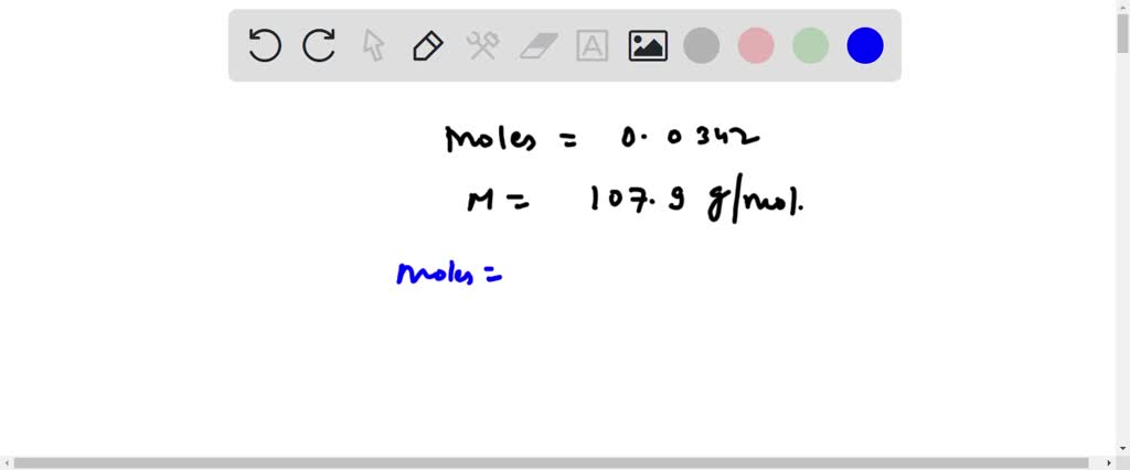 SOLVED: CuÃ¡ntos Gramos De Plata (Ag) Hay En 0.0342 Moles De Ag- (La ...