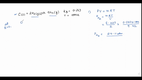 es-2h2g-ch4-g-has-kp-0263-at-1000-k-calculate-the-total-pressure-at-equilibrium-when-5827-g-of-hz-and-2344-g-of-cs-are-placed-in-a-992-l-flask-and-heated-to-1000k-potal-92-atm-incorrect-calc-20781