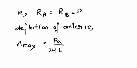 a-simple-beam-ab-supports-two-concentrated-loads-p-at-the-positions-shown-in-the-figure-a-support-c-at-the-midpoint-of-the-beam-is-positioned-at-a-distance-d-below-the-beam-before-the-loads-53216