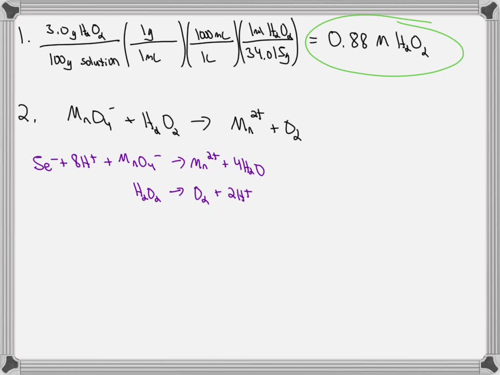 SOLVED: 1) Mass percent is a form of concentration, just as molarity is