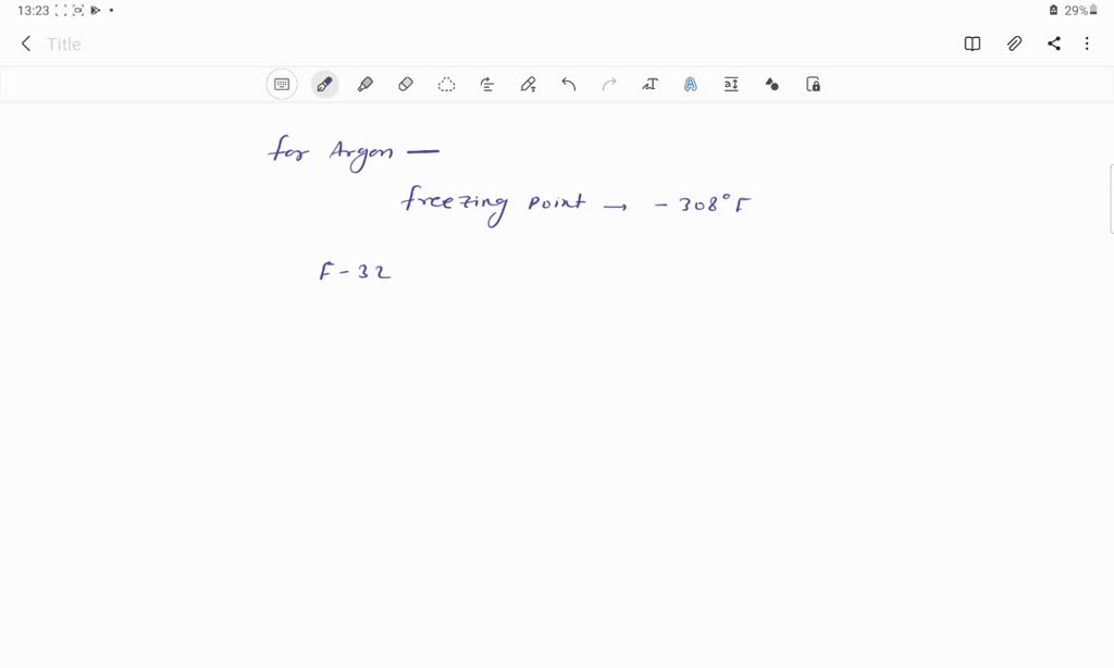 SOLVED The freezing point of the noble gas, argon, is 308Â°F. What is this temperature in kelvins?