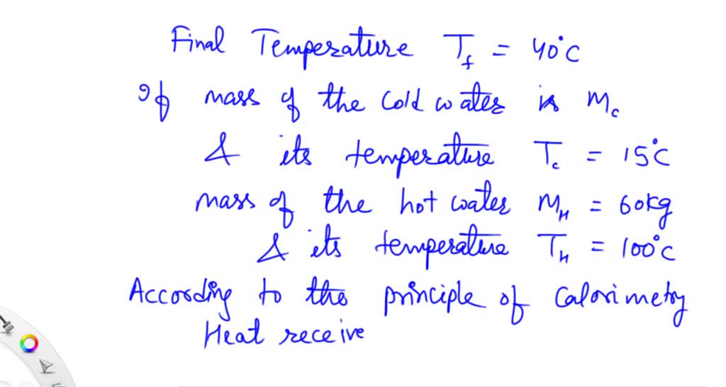 SOLVED: For taking a bath, water at 40'C is required. Calculate the ...