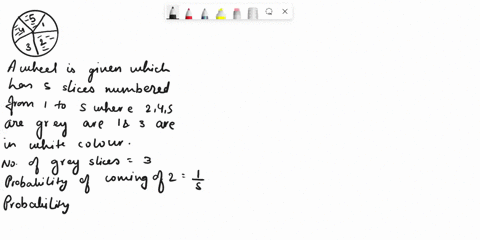 couniing-andprobadiuty-probabilitics-an-cvent-and-is-complcmcnt-wheel-has-equally-sized-slices-numbered-from-some-are-grey-and-sorne-are-white-the-slices-numbered-2-4-and-are-grey-the-slices-69564