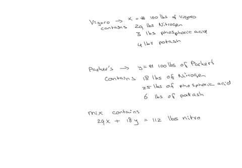 1-point-fertilizer-is-sold-in-100-pound-bags-labelled-with-the-amount-of-nitrogen-n-phosphoric-acid-p2o5-and-potash-k2o-present-the-mixture-of-these-nutrients-varies-from-one-type-of-fertili-77524