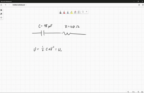 during-a-physics-demonstration-a-fully-charged-98-f-capacitor-discharges-through-a-125-resistor-how-long-will-it-take-for-the-capacitor-to-lose-75-of-its-initial-energy-95443