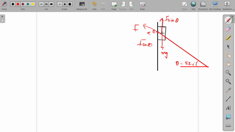 a-window-washer-pushes-his-scrub-brush-up-a-vertical-window-at-constant-speed-by-applying-a-force-vecf-as-shown-in-fig-565-the-brush-weighs-120-mathrmn-and-the-coefficient-of-kinetic-friction-is-mu_-3